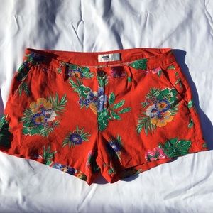 Linen blend Floral Shorts
